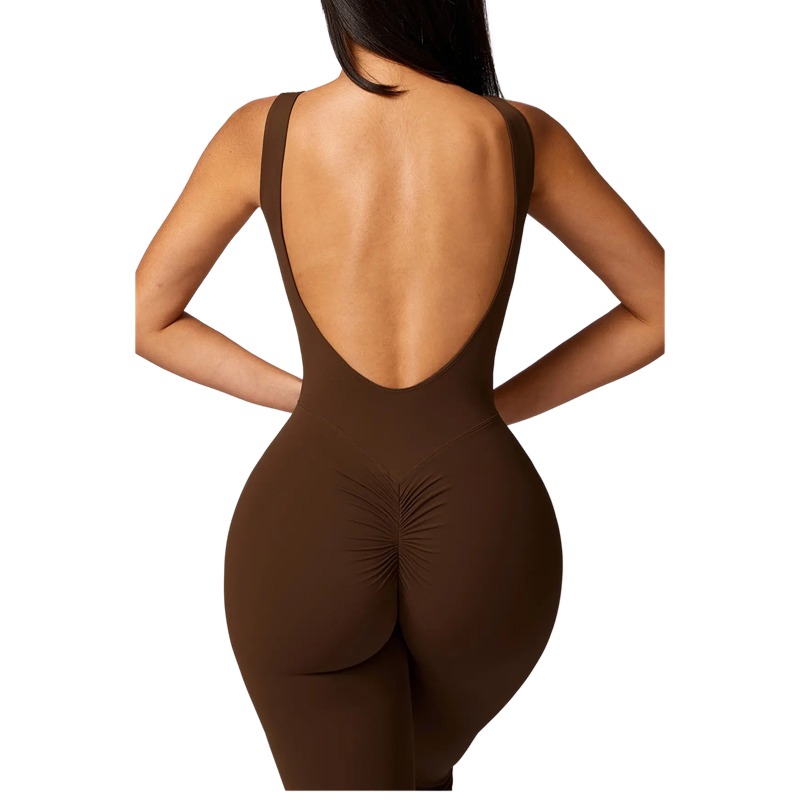 Backless Flared Bodysuit