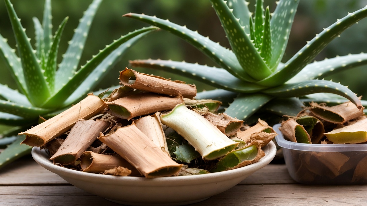 Fresh Aloe Vera Leaves