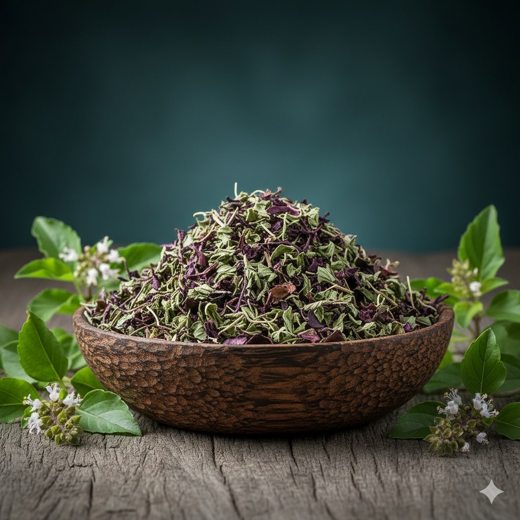 Organic Dried Holy Basil Leaves