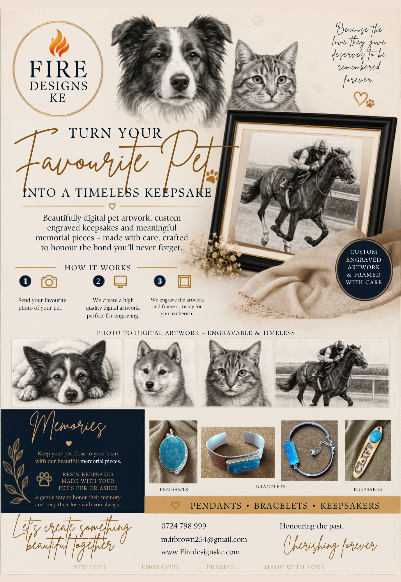 Personalized Keepsakes & Jewellery Art - Engraved and Resin Work 