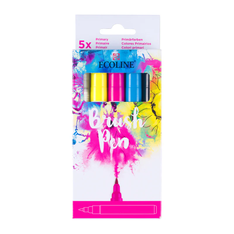 Ecoline Brush Pen Set Primari (4 colori + blender)