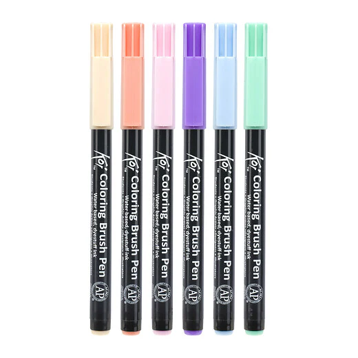 Sakura Koi Coloring Brush Pen set Sweets | 6 colours