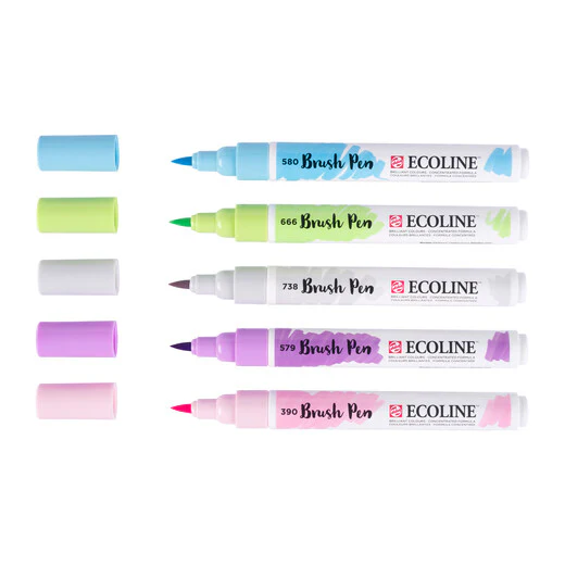 Ecoline Brush Pen Set Pastello (5 colori)