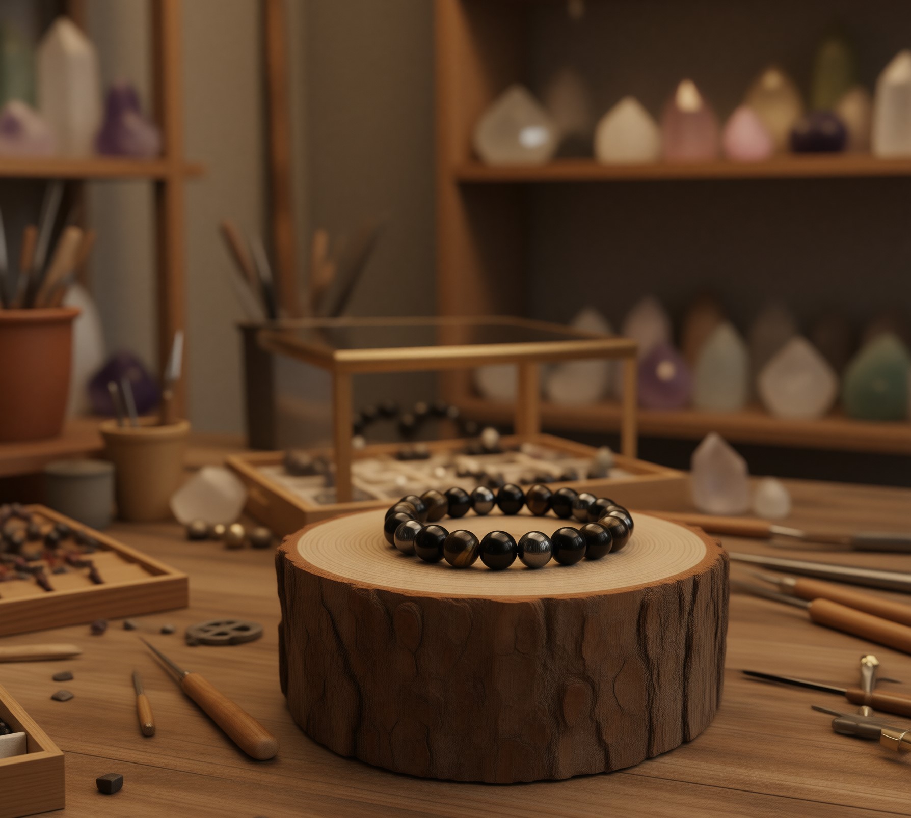 Triple Protection Bracelet | Ultimate Shield Against Negativity & Evil Eye | Healing Crystal For Men & Women