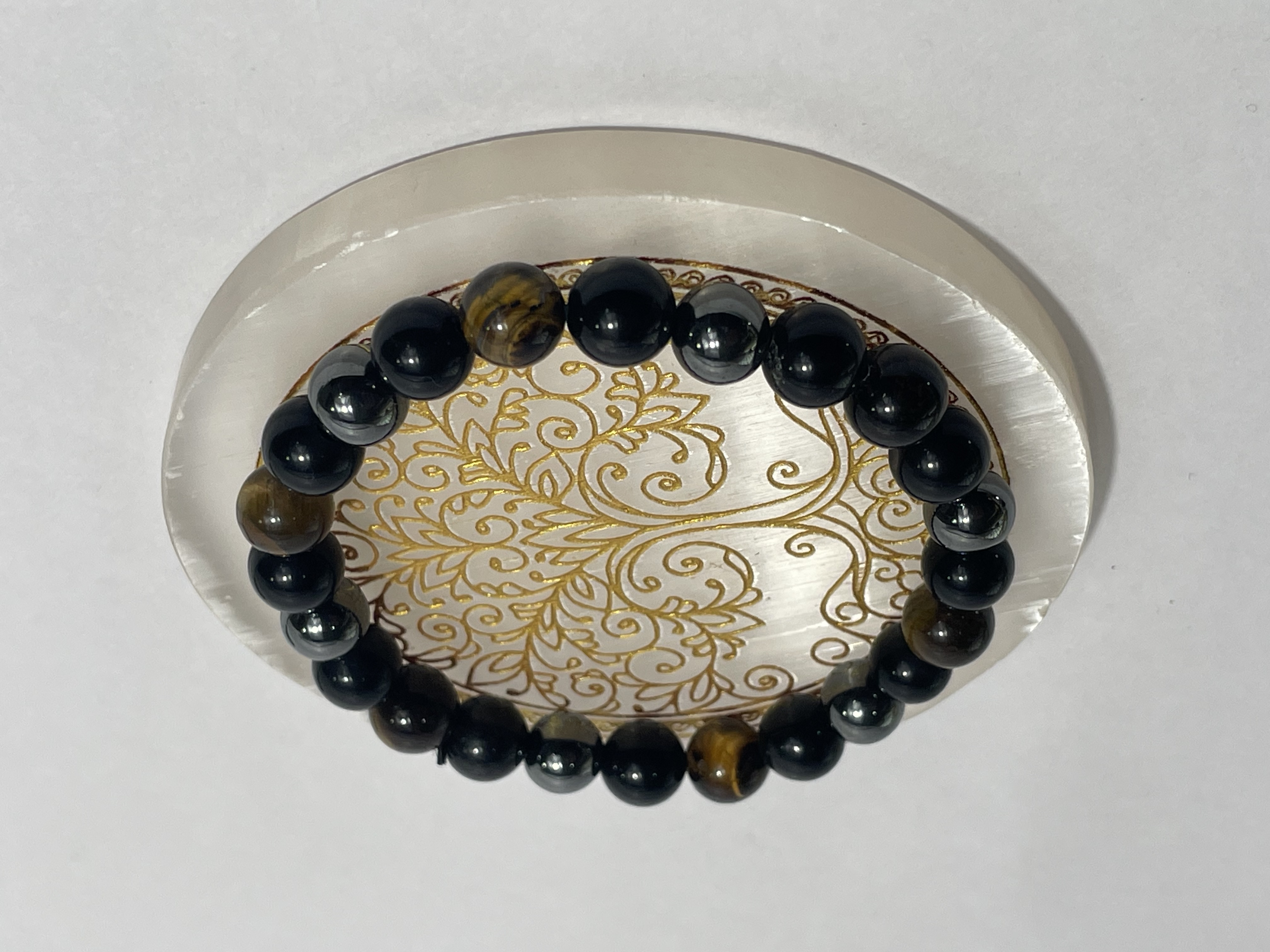 Triple Protection Bracelet | Ultimate Shield Against Negativity & Evil Eye | Healing Crystal For Men & Women