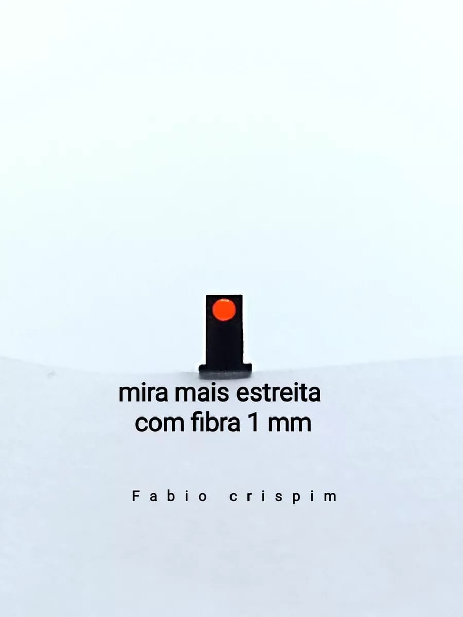 massa de mira revolver fina com fibra otica 