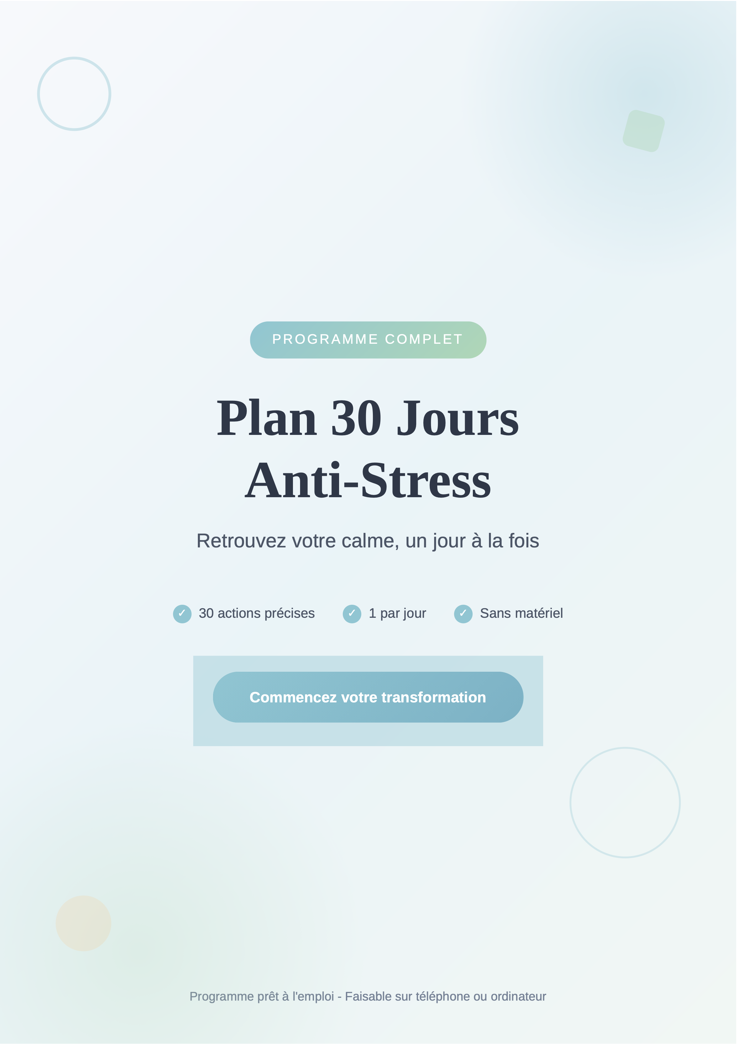 Plan Anti-Stress 30 Jours