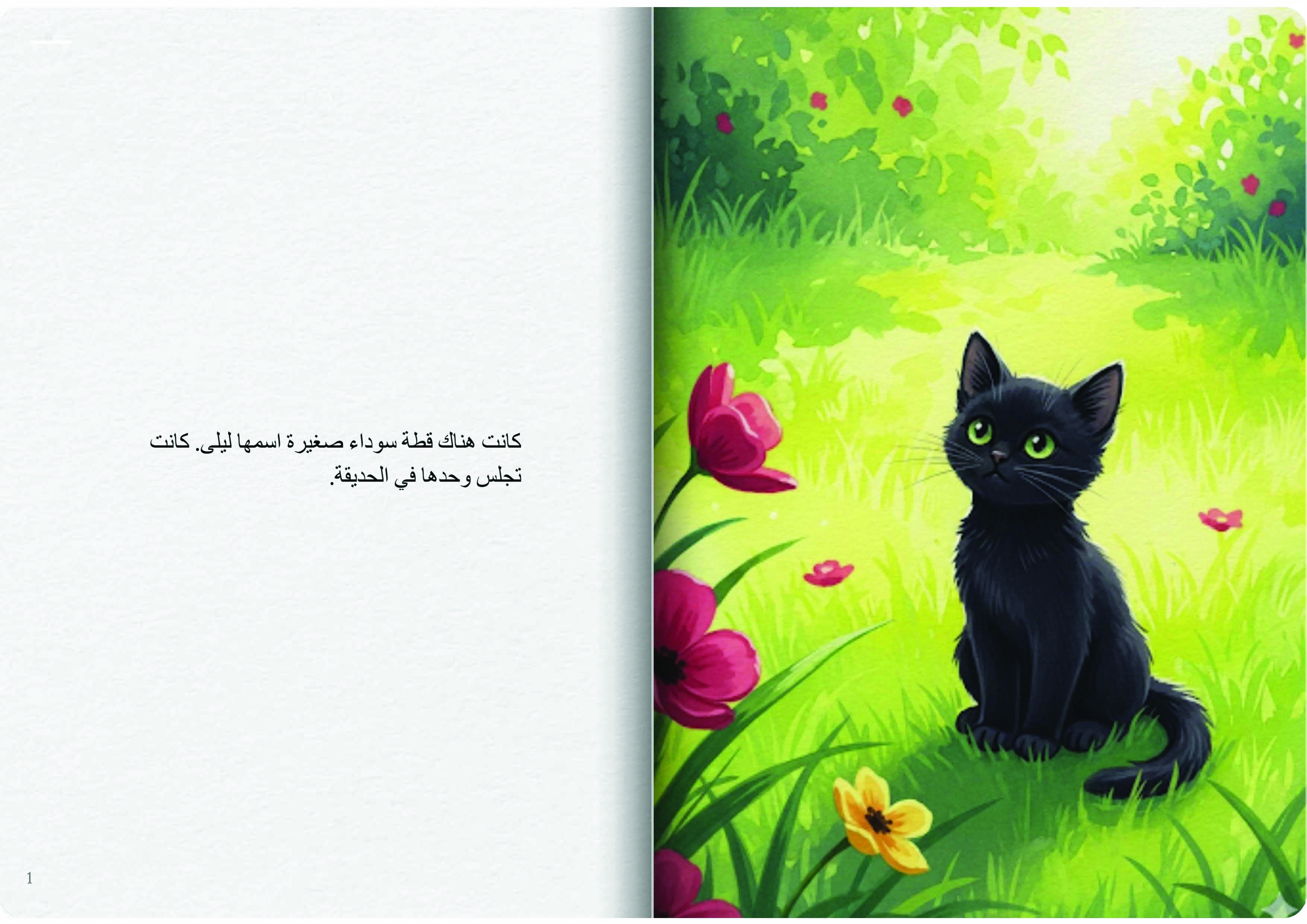 القطة السوداء الصغيرة