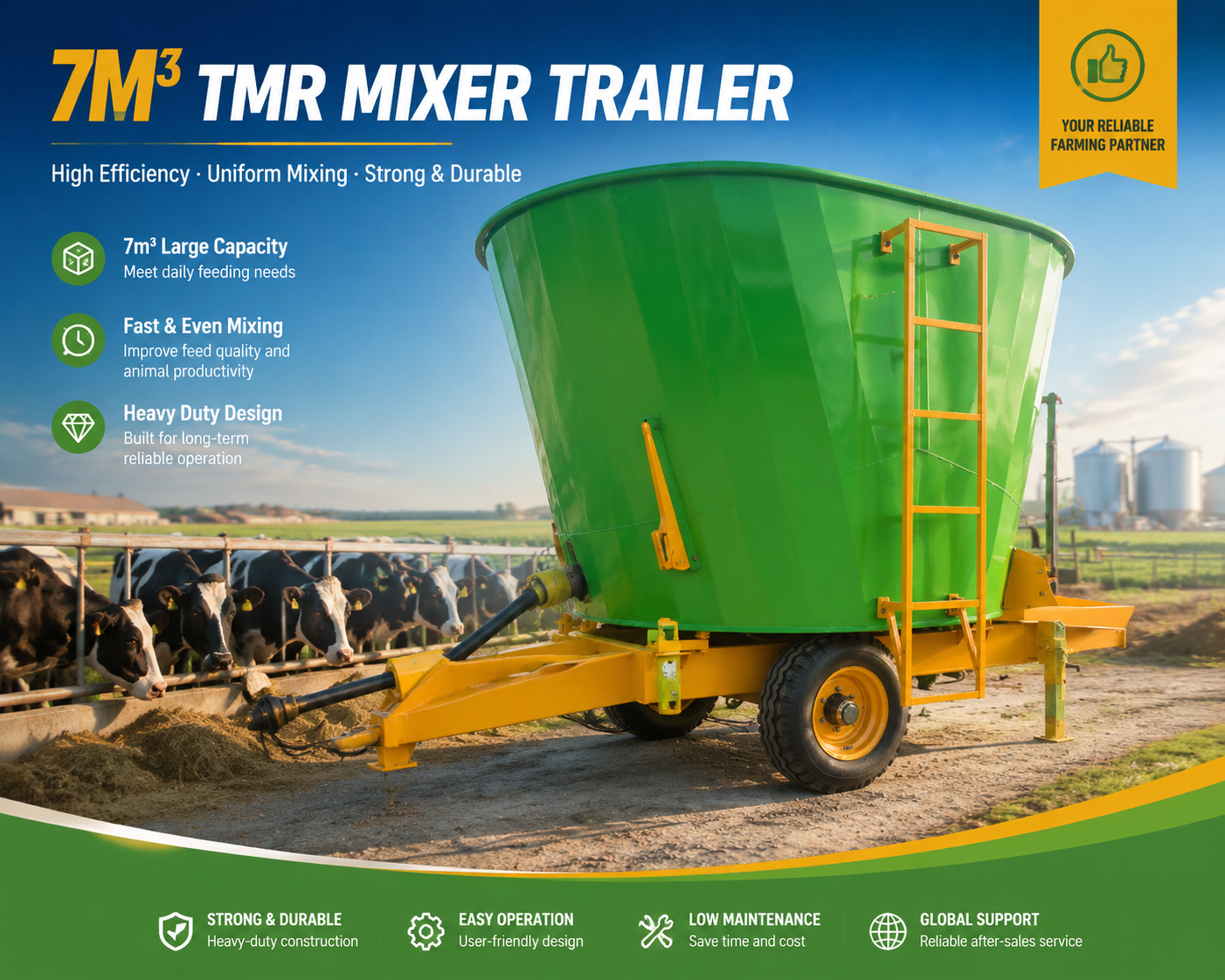 7m³ TMR Mixer Trailer