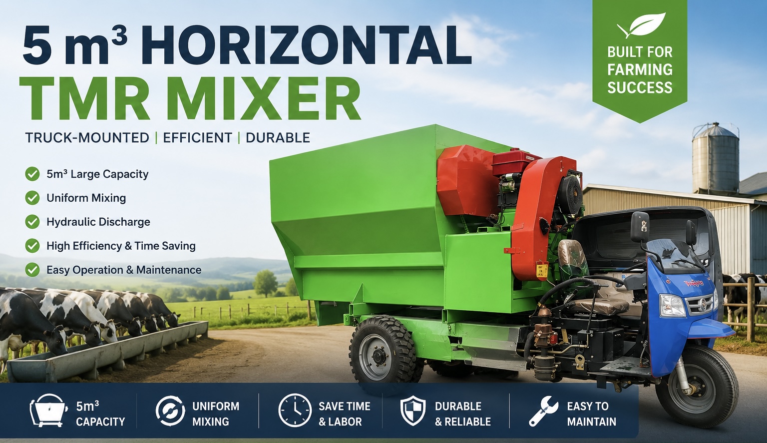 5m³ Horizontal TMR Mixer