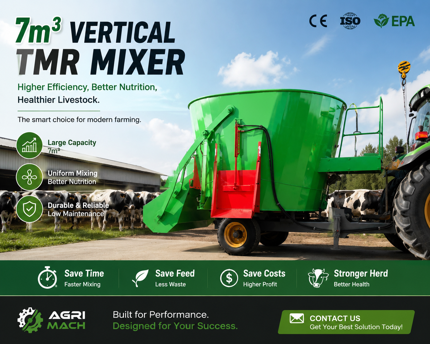 7m³ Vertical TMR Mixer