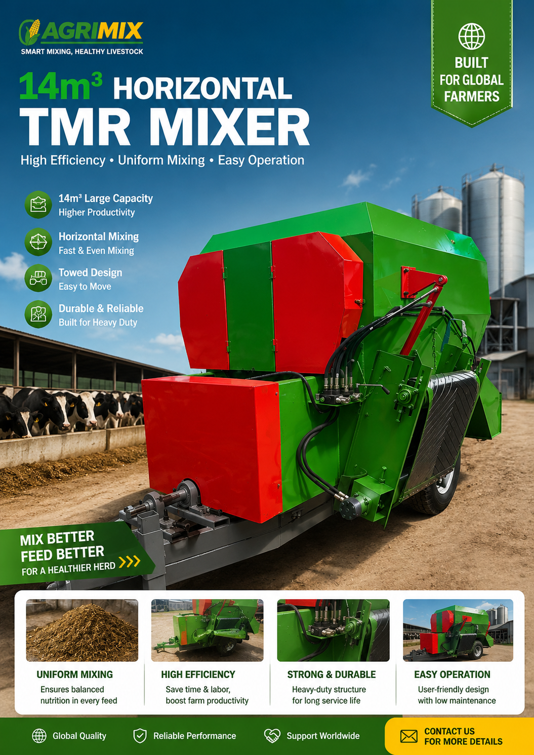 14m³ Horizontal TMR Mixer