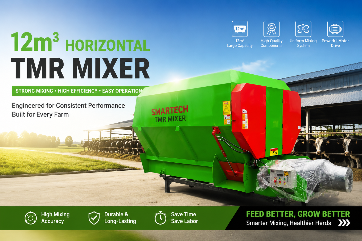 12m³ Horizontal TMR Mixer