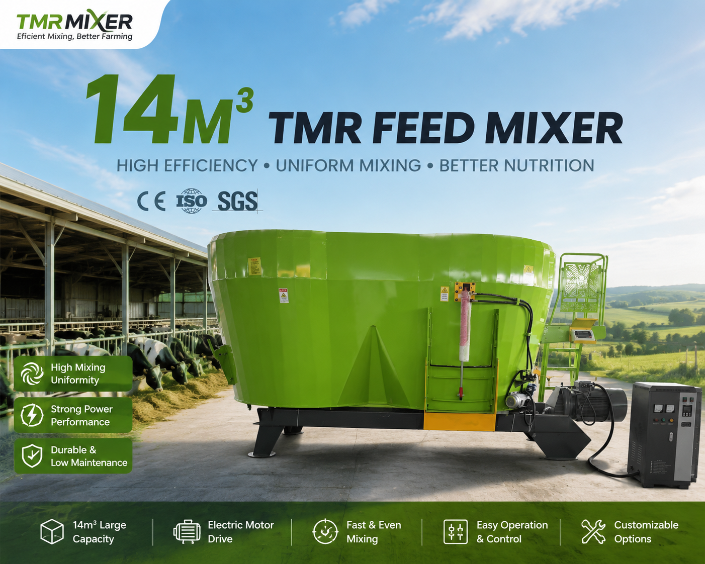 14m³ TMR Feed Mixer