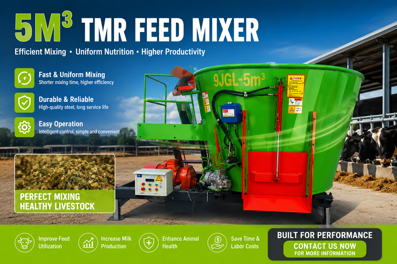 5m³ TMR Feed Mixer