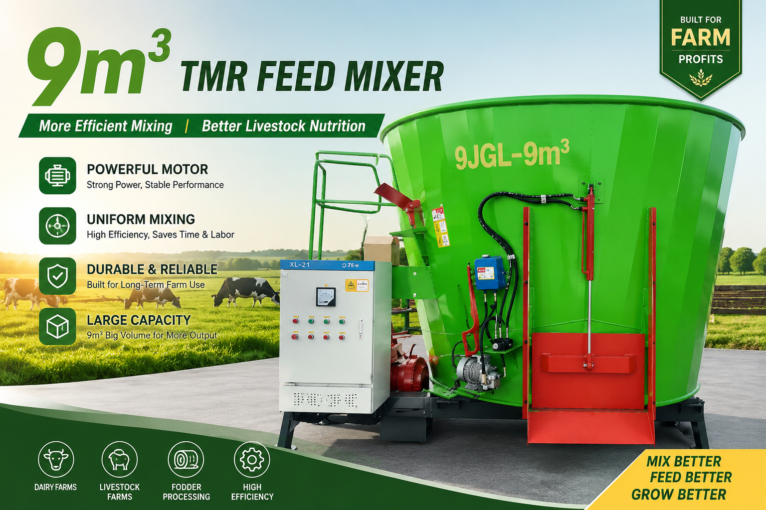 9m³ TMR Feed Mixer