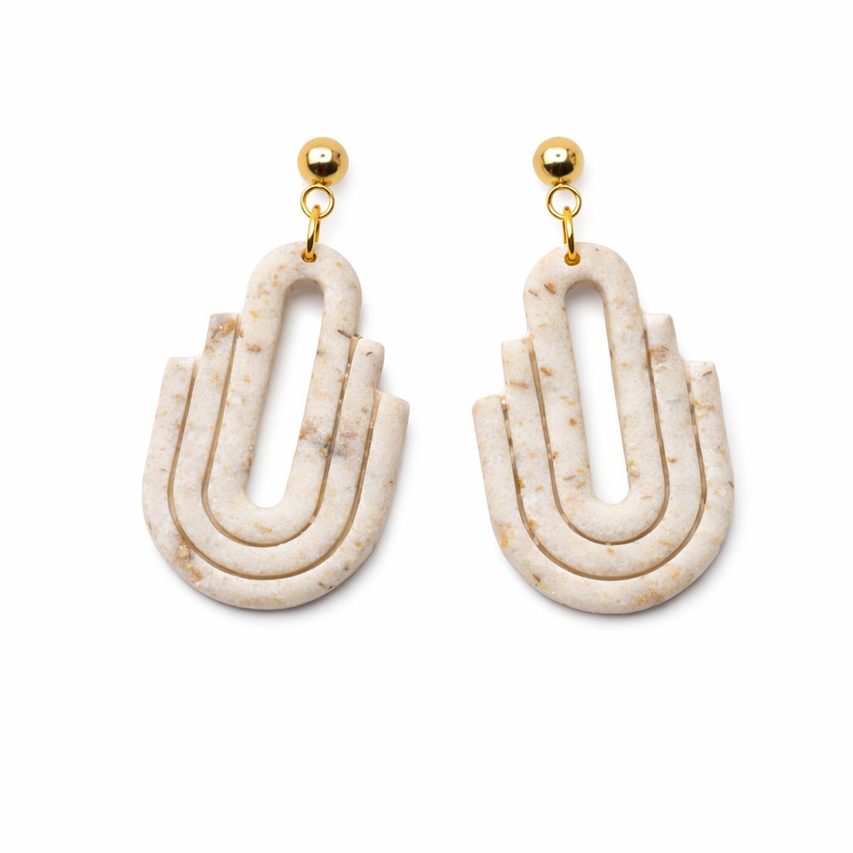 Boucles d’oreilles Arc Sable Doré - Fait main en France