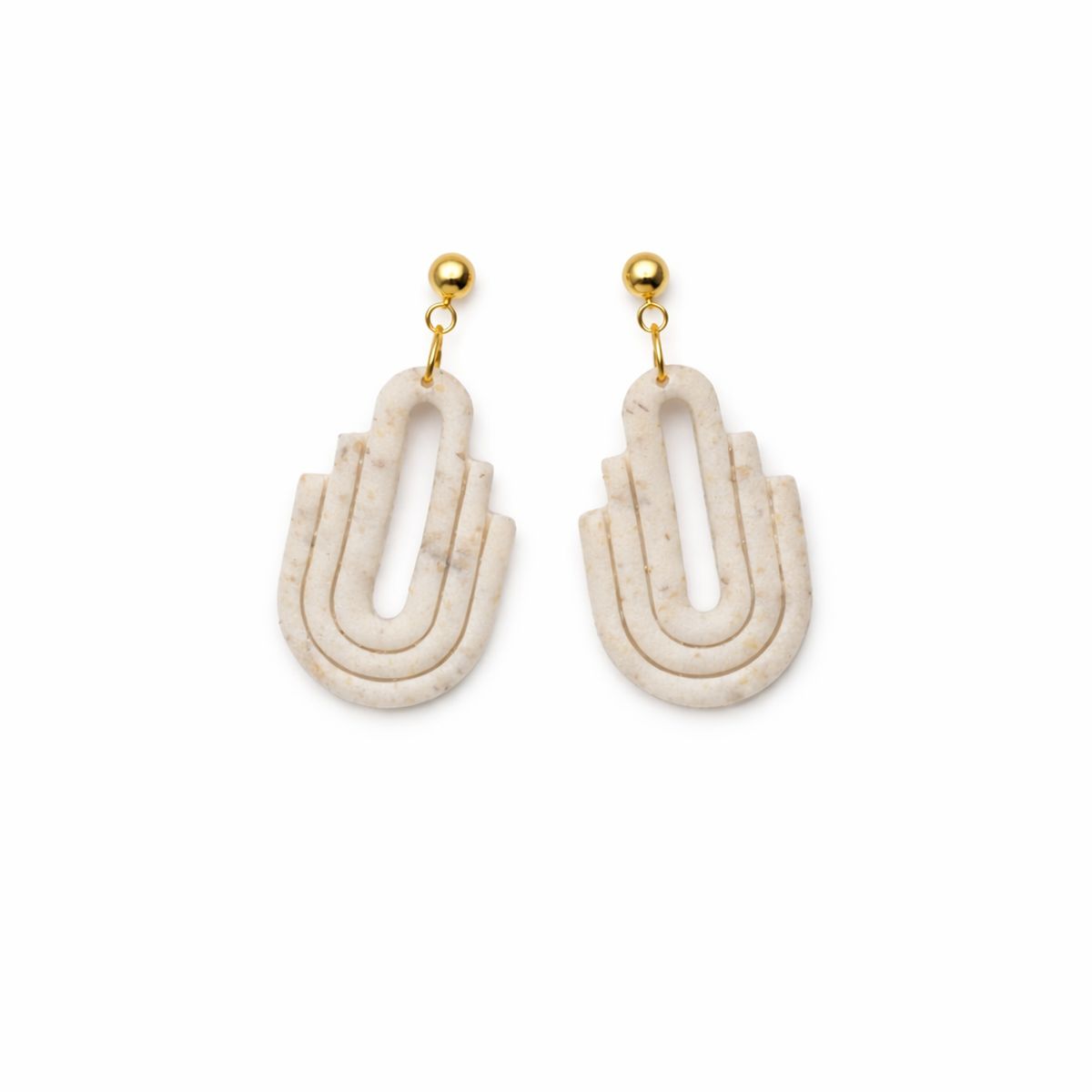 Boucles d’oreilles Arc Sable Doré - Fait main en France