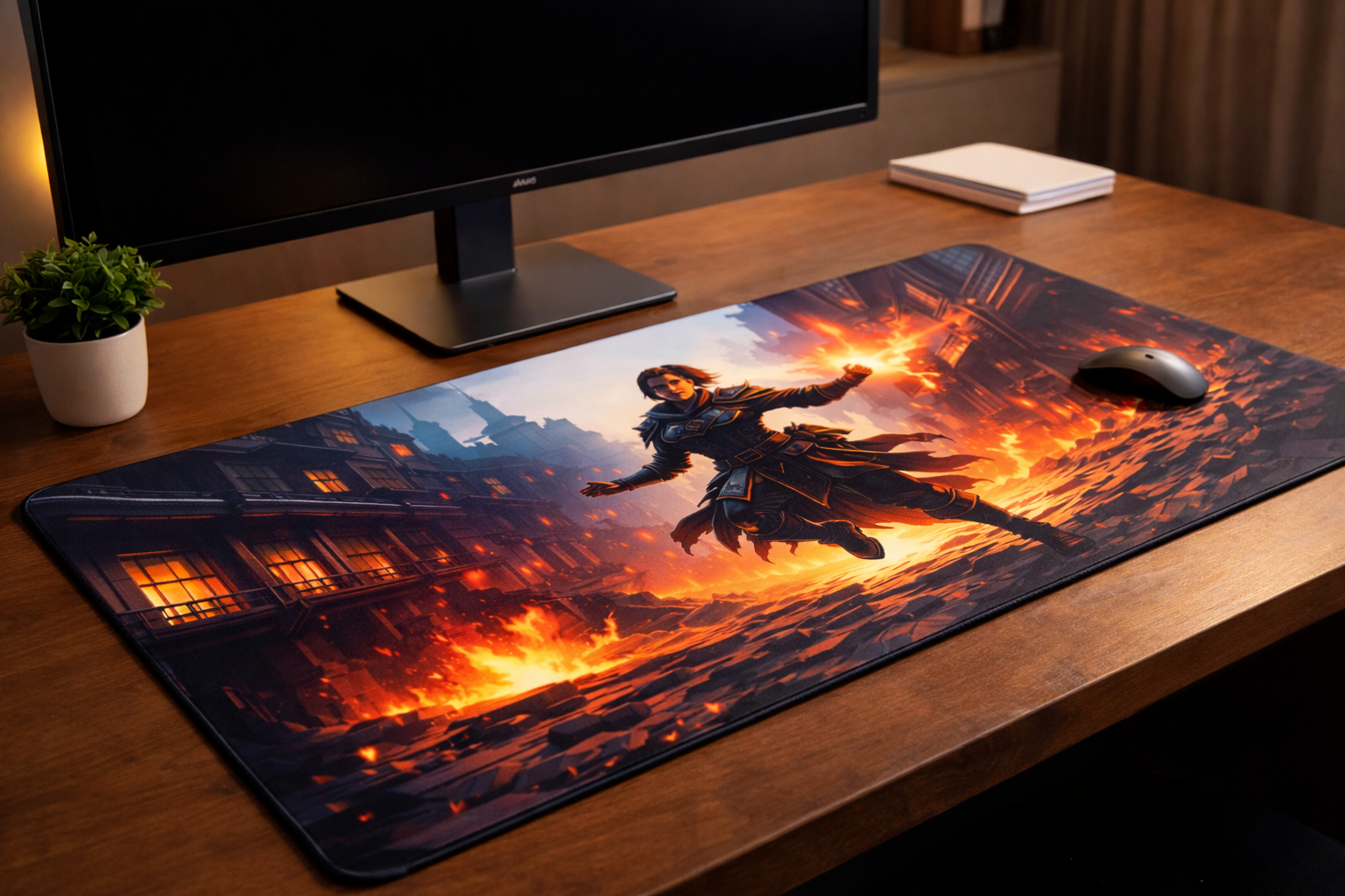 Tapis de bureau Gamin feu 60X30 