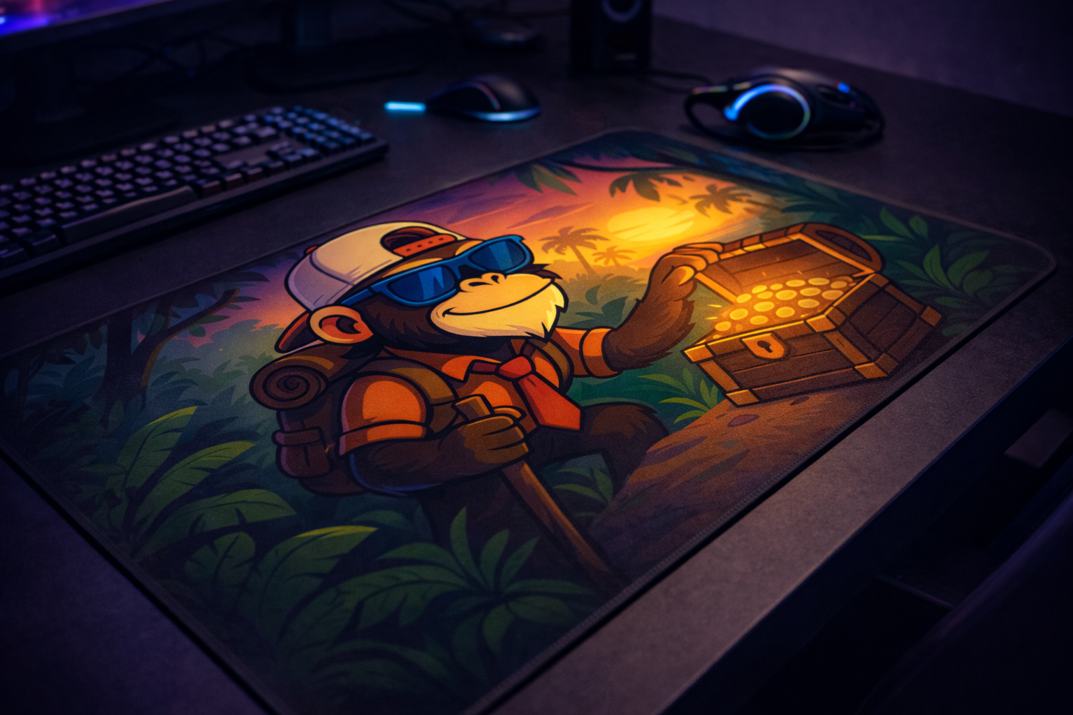 Tapis de souris Jungle Singe Aventure xxl