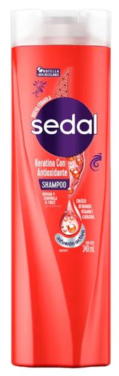 Shampoo Sedal keratina con antioxidante 340 ml