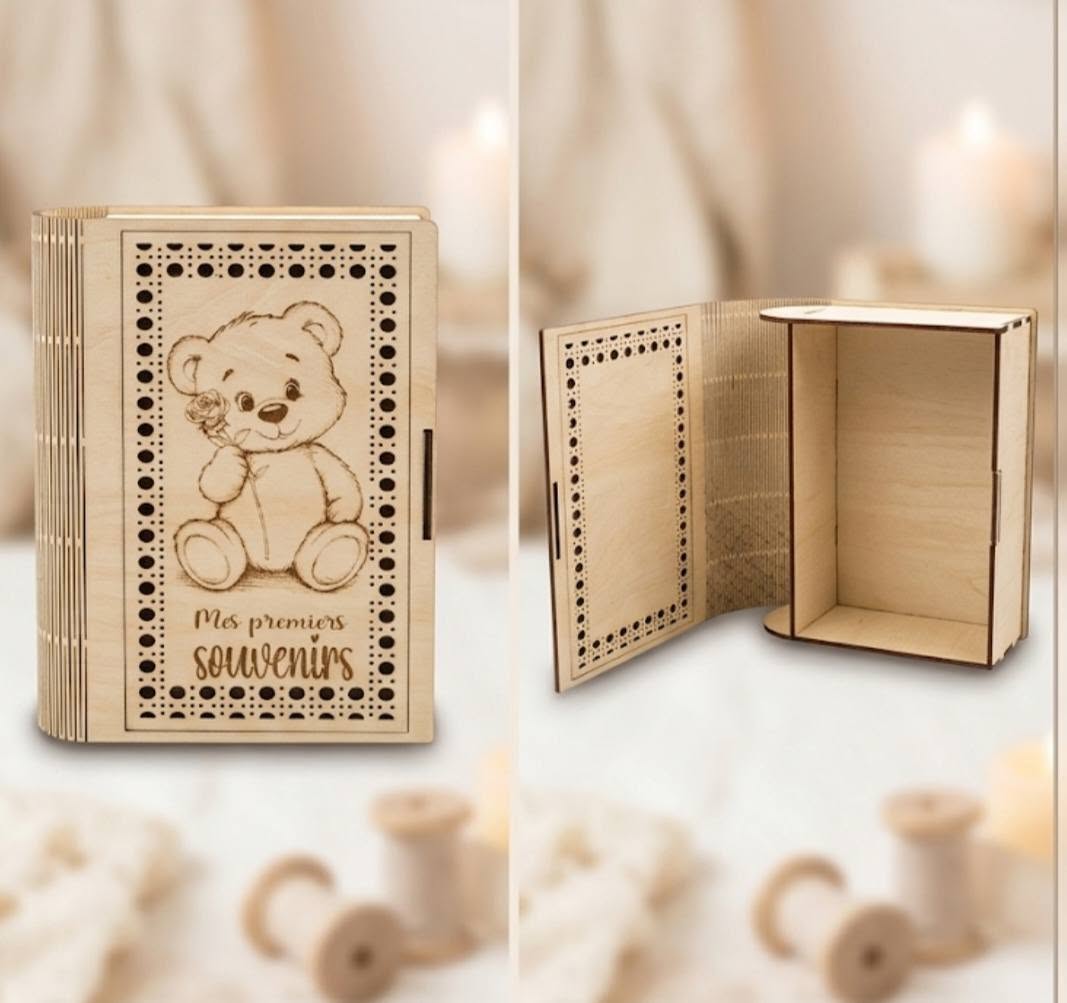 Boîte à souvenirs en bois