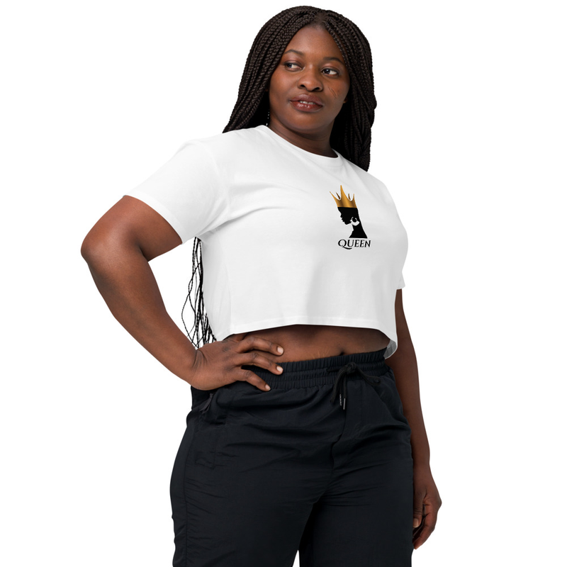 The "Regal Roots" Queen Crop Tee
