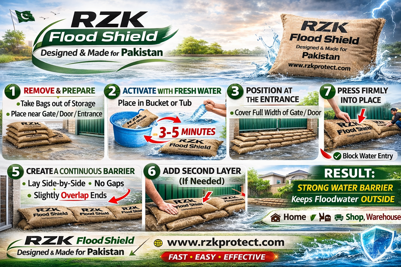 RZK Flood Shield Jute Bag