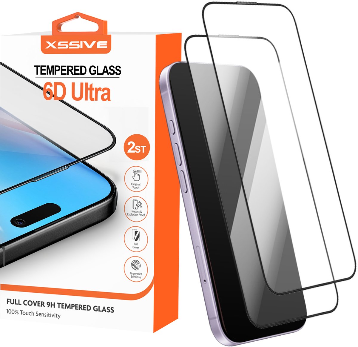 Xssive Premium clear glass screen protector - Duo pack
