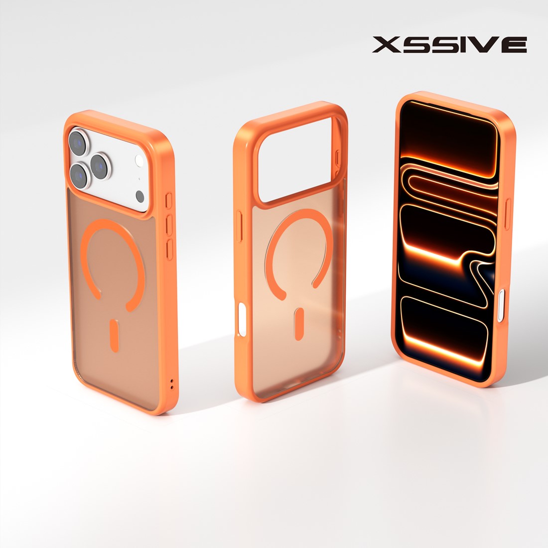 Xssive Back case met MagSafe iPhone 17 serie - oranje