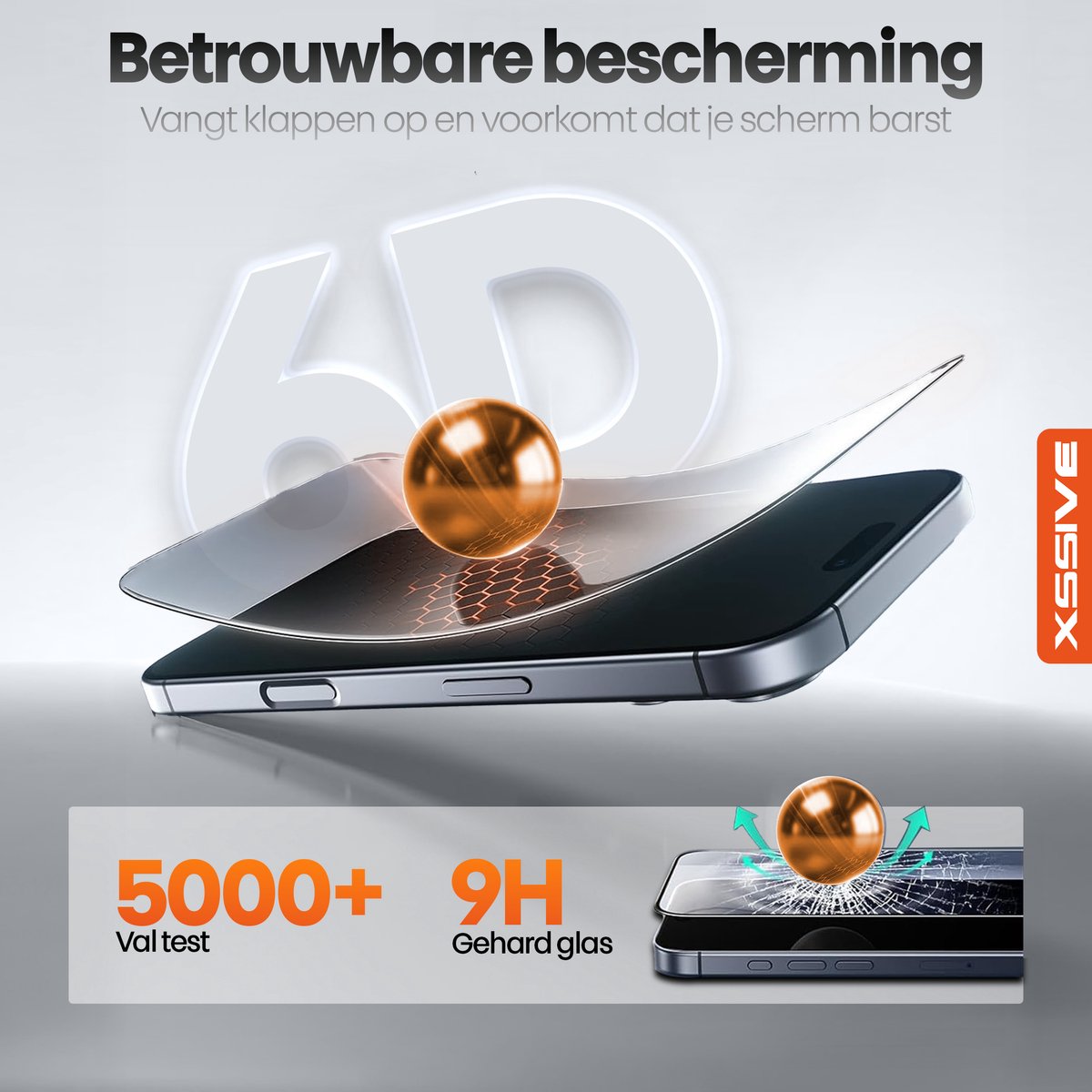 Xssive Premium clear glass screen protector - Duo pack