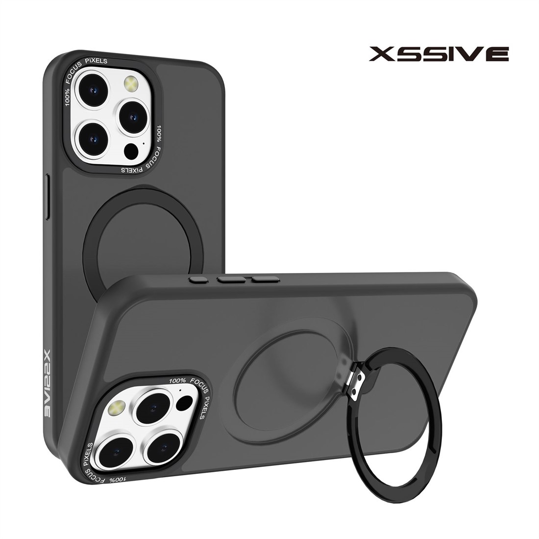 Xssive Back case met MagSafe en stand - zwart