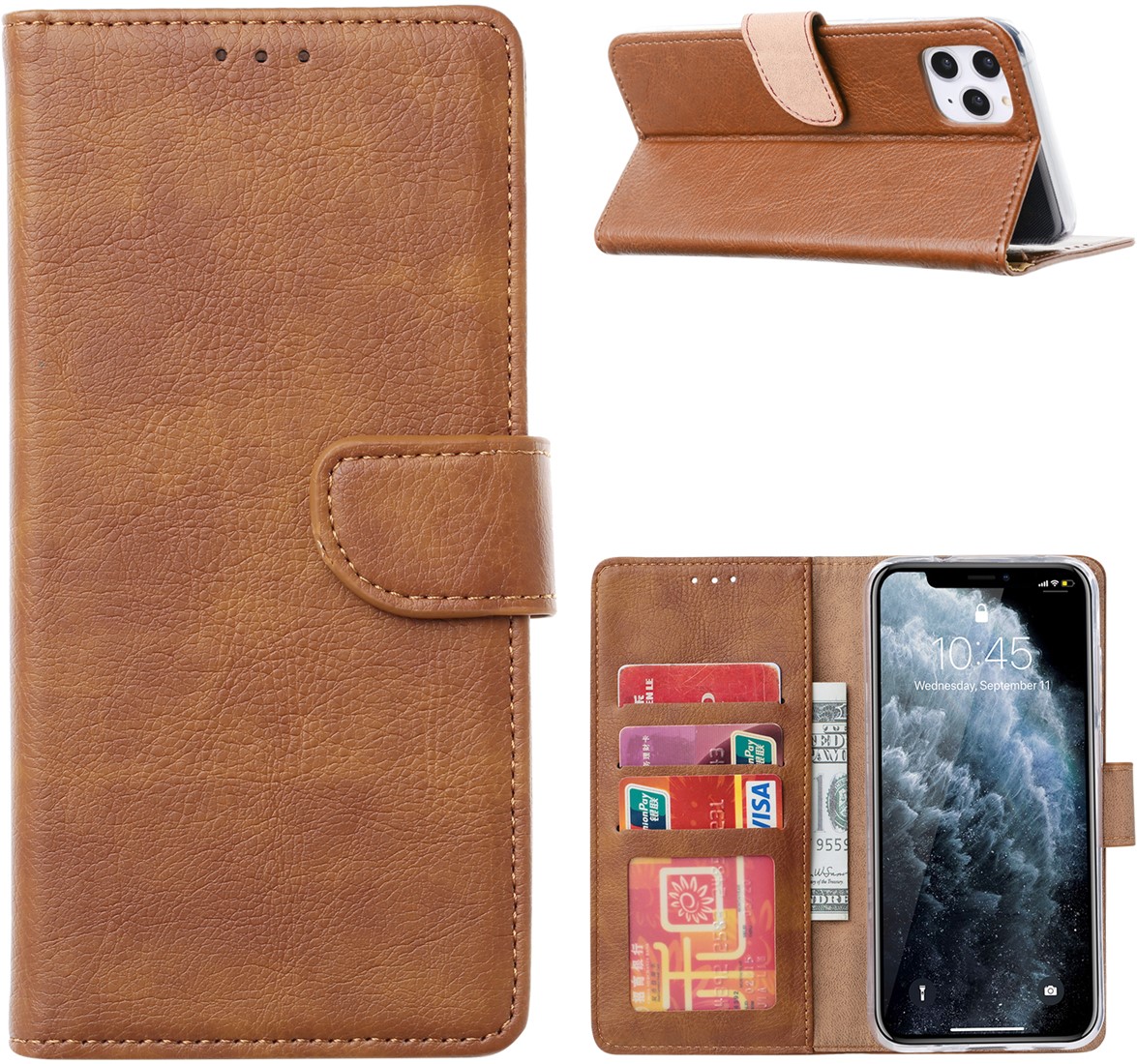 Bookcase met vakken - licht bruin