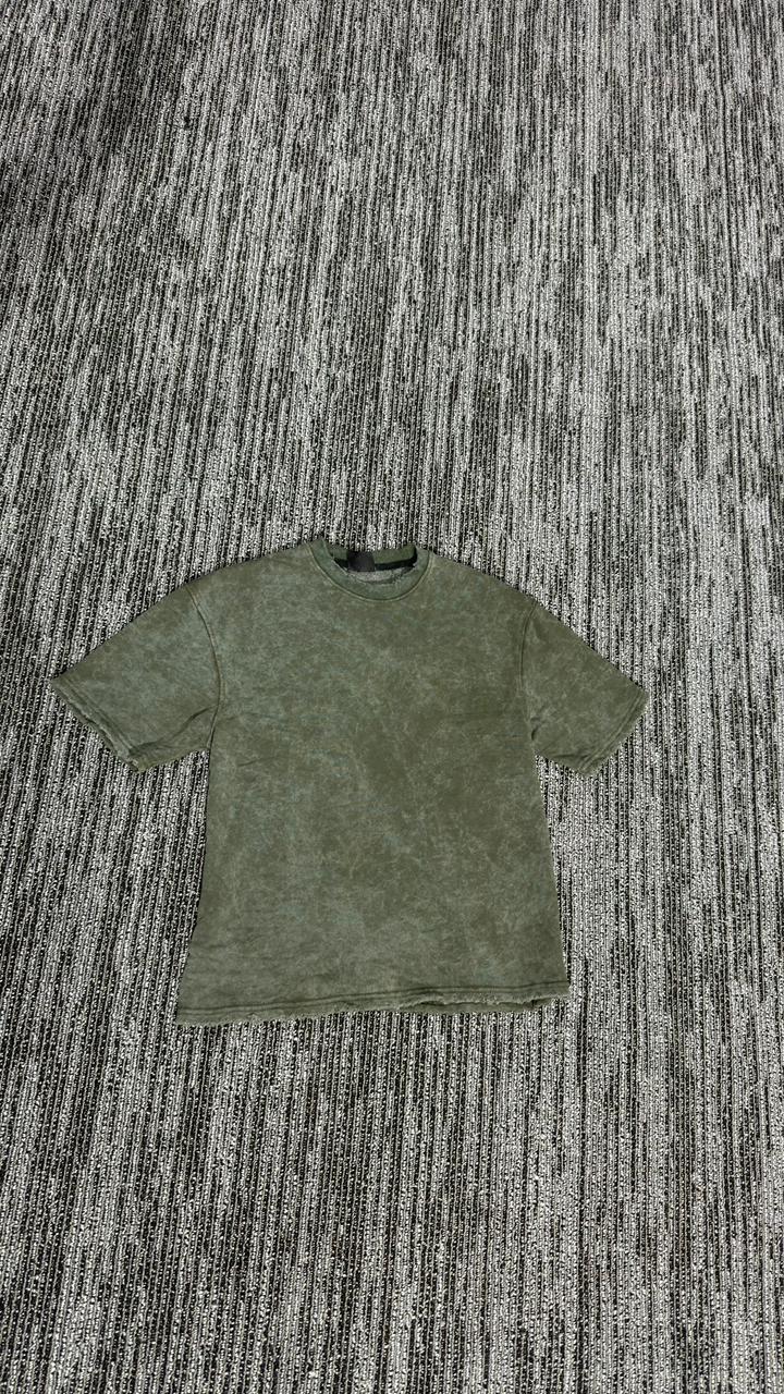 Olive Green acid washed T-Shirt