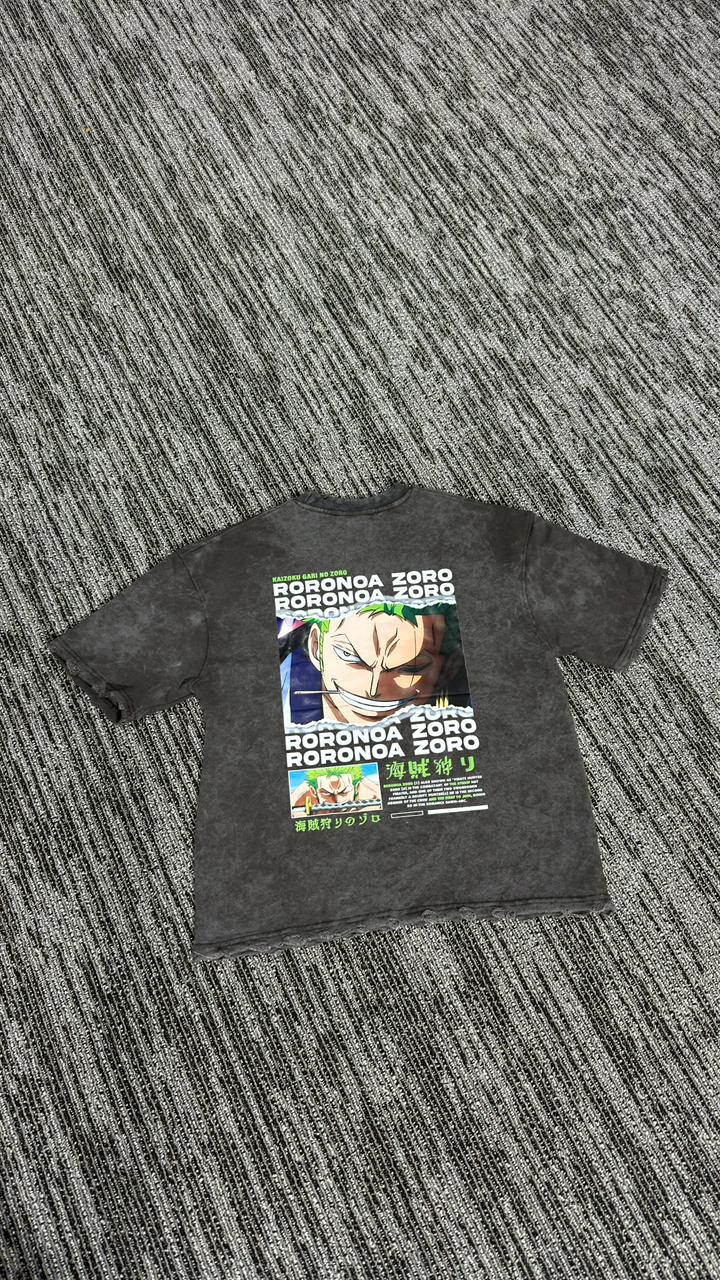 zoro ripped acid washed T-Shirt