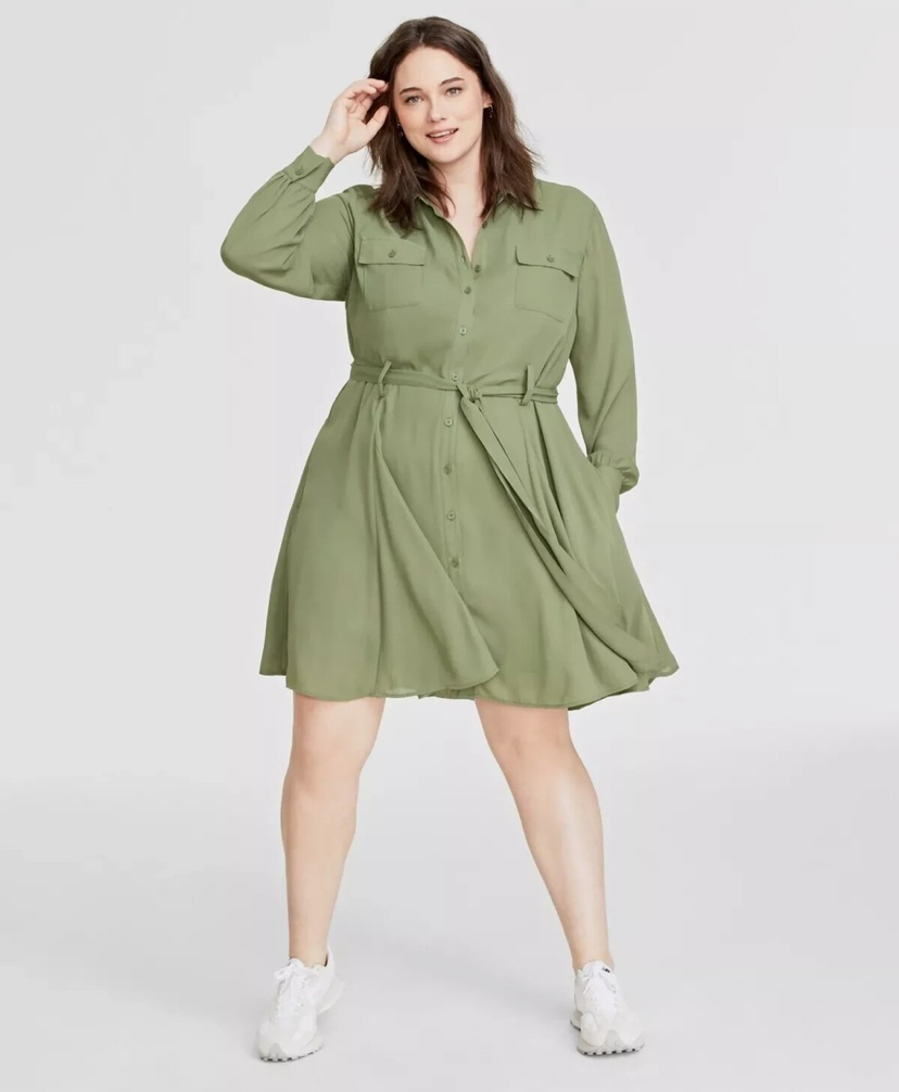 Vestido Camisero Verde