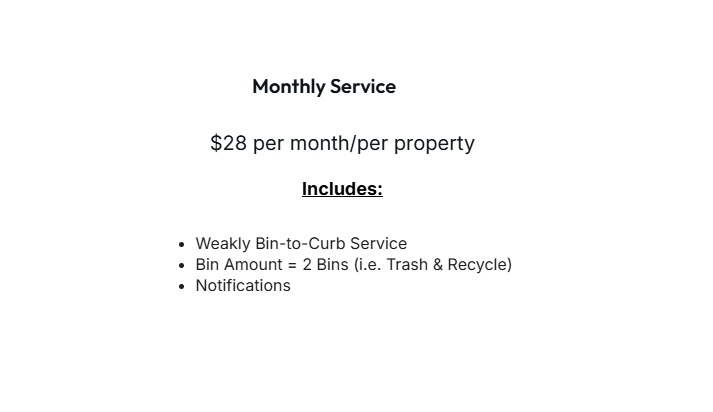 Bin-to-Curb Monthly Service