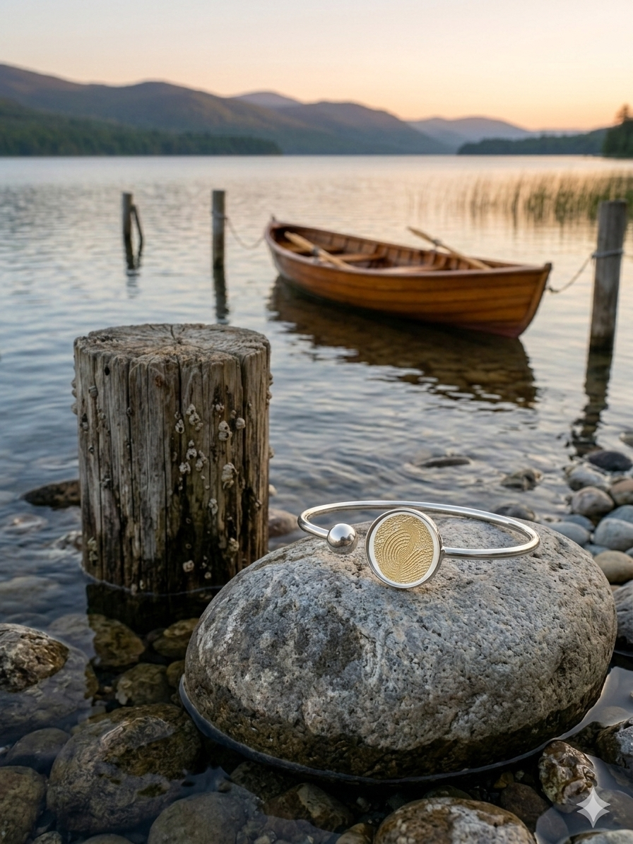 The Lake Fingerprint Collection Bracelet - Personalize your Latitude Today