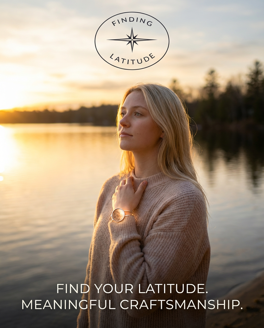 The Lake Fingerprint Collection Bracelet - Personalize your Latitude Today