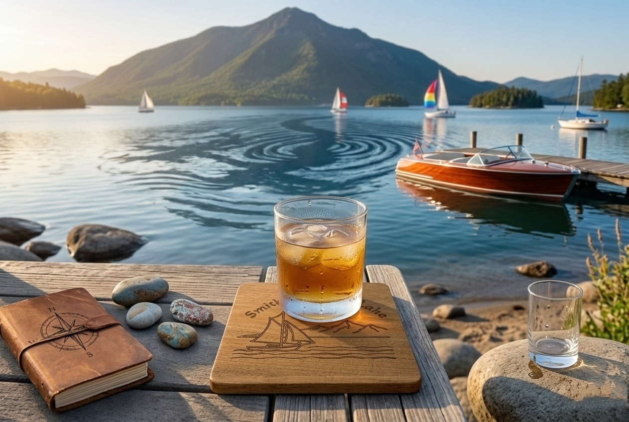 The "Bring Your Journey Home" Personalized Lake Coaster Series