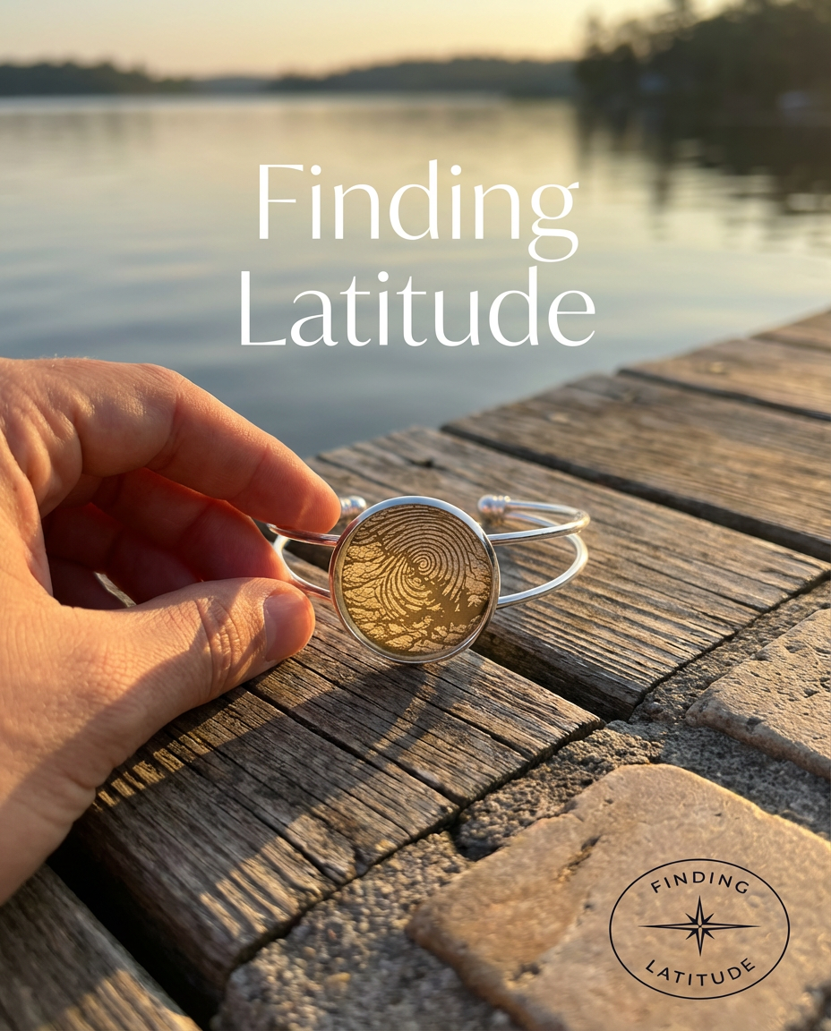 The Lake Fingerprint Collection Bracelet - Personalize your Latitude Today