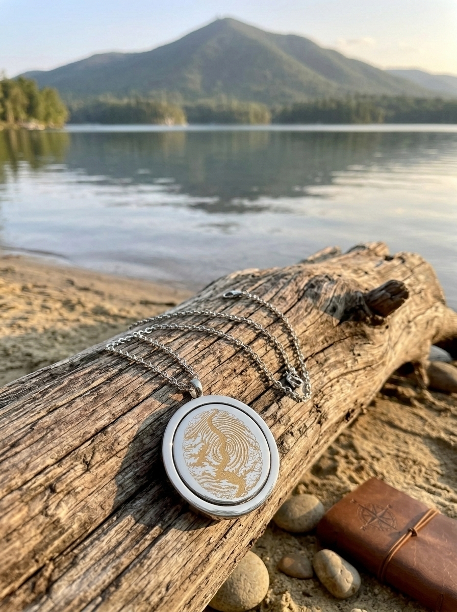 The Lake Fingerprint Collection Necklace - Turn Your Favorite Lake Into a Fingerprint Necklace
