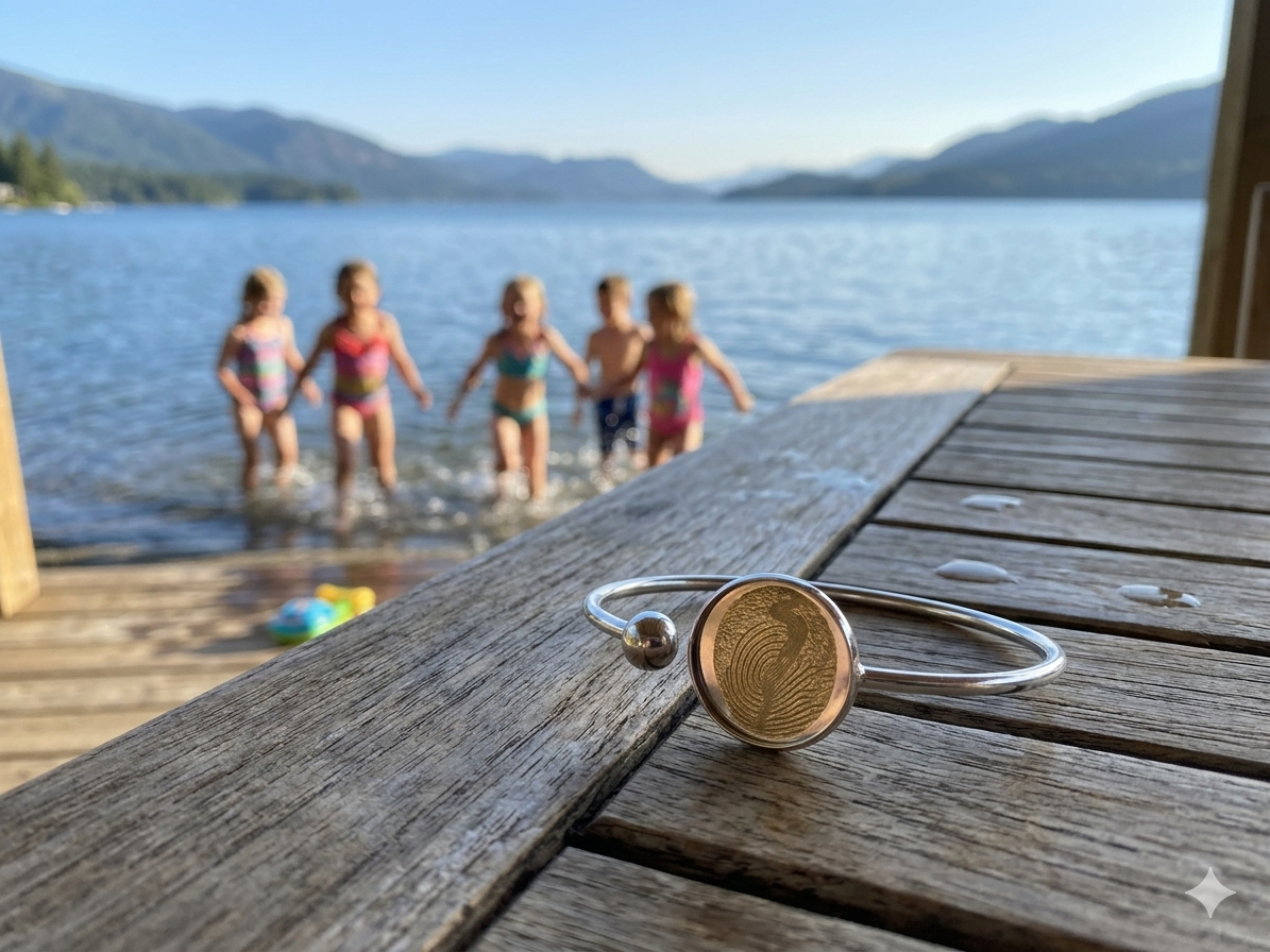 The Lake Fingerprint Collection Bracelet - Personalize your Latitude Today