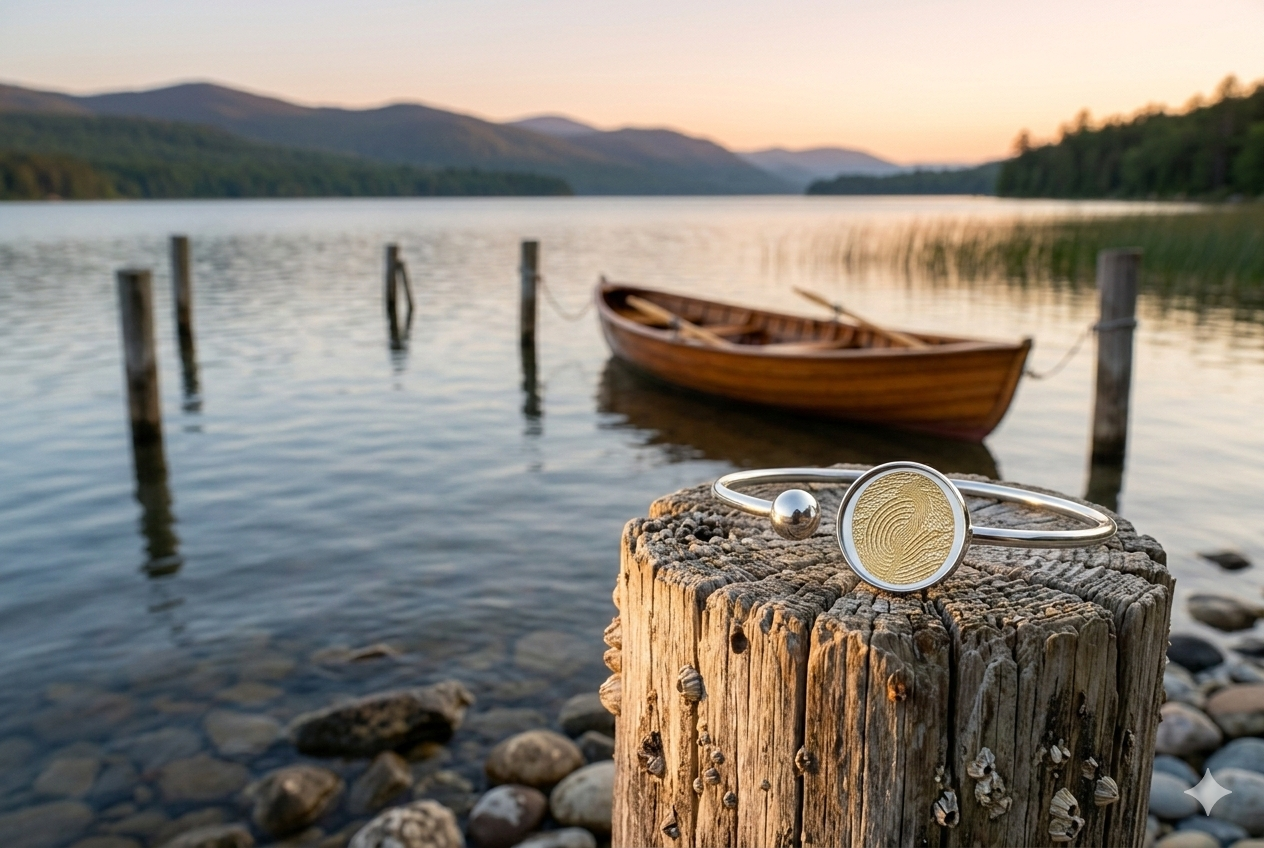 The Lake Fingerprint Collection Bracelet - Personalize your Latitude Today
