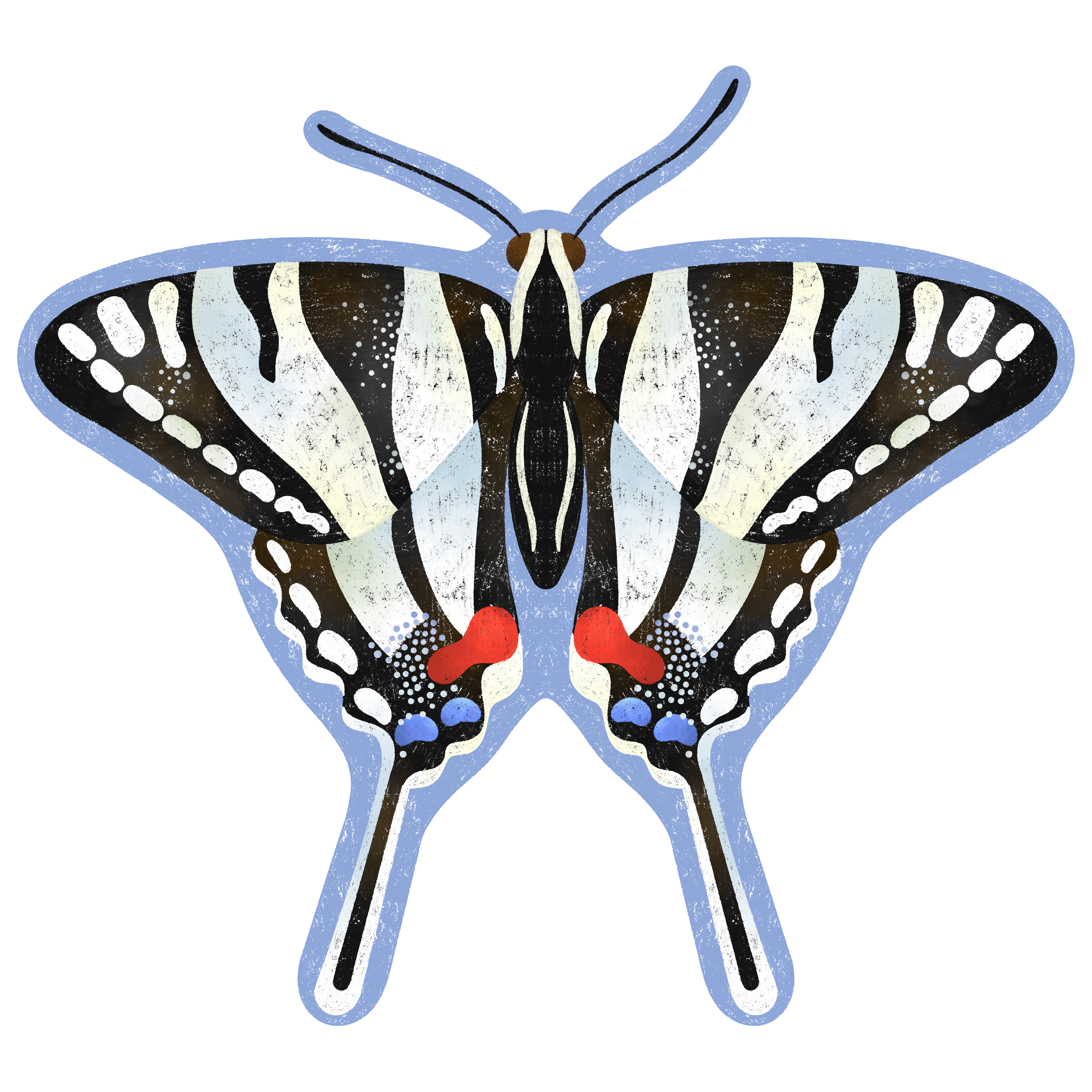 Zebra Swallowtail Sticker