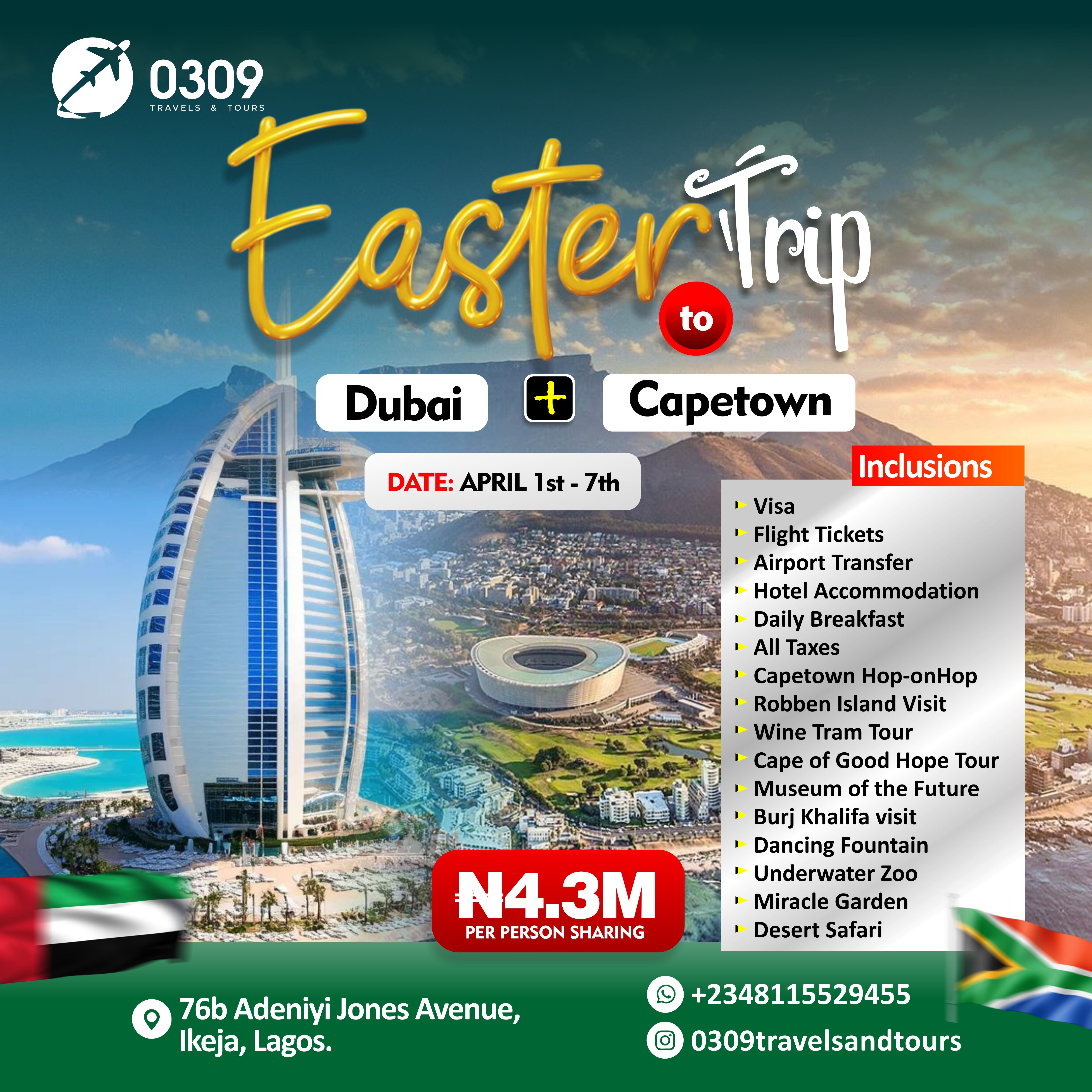 Easter Trip to Dubai & Capetown