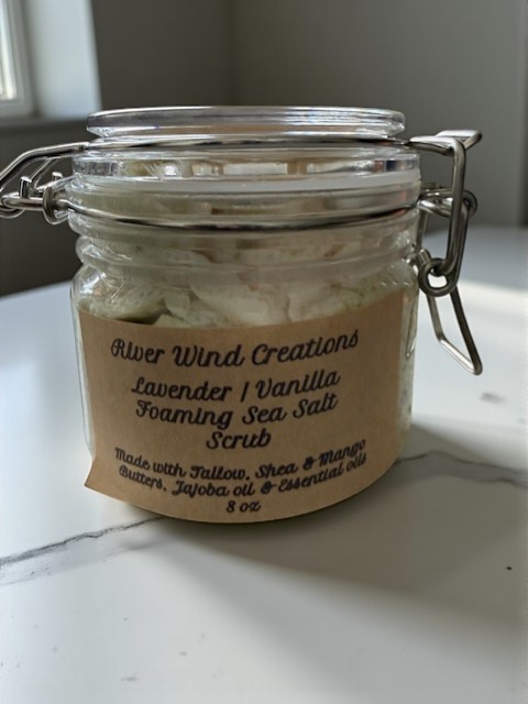 Lavender Vanilla Foaming Sea Salt Scrub