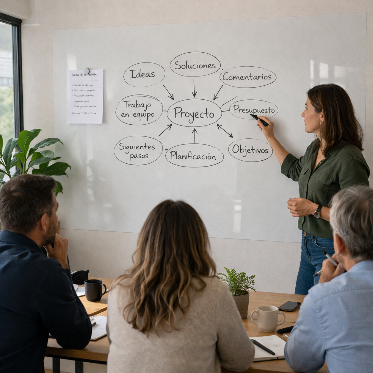 Pizarra Adhesiva Ferrosa Blanca Brillante