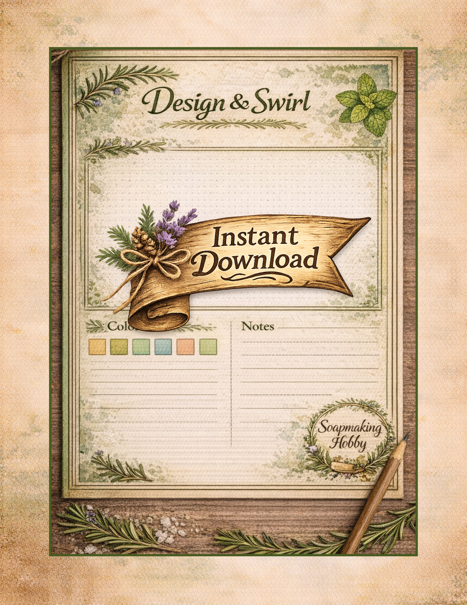 Rosemary & Mint Soapmaking Journal