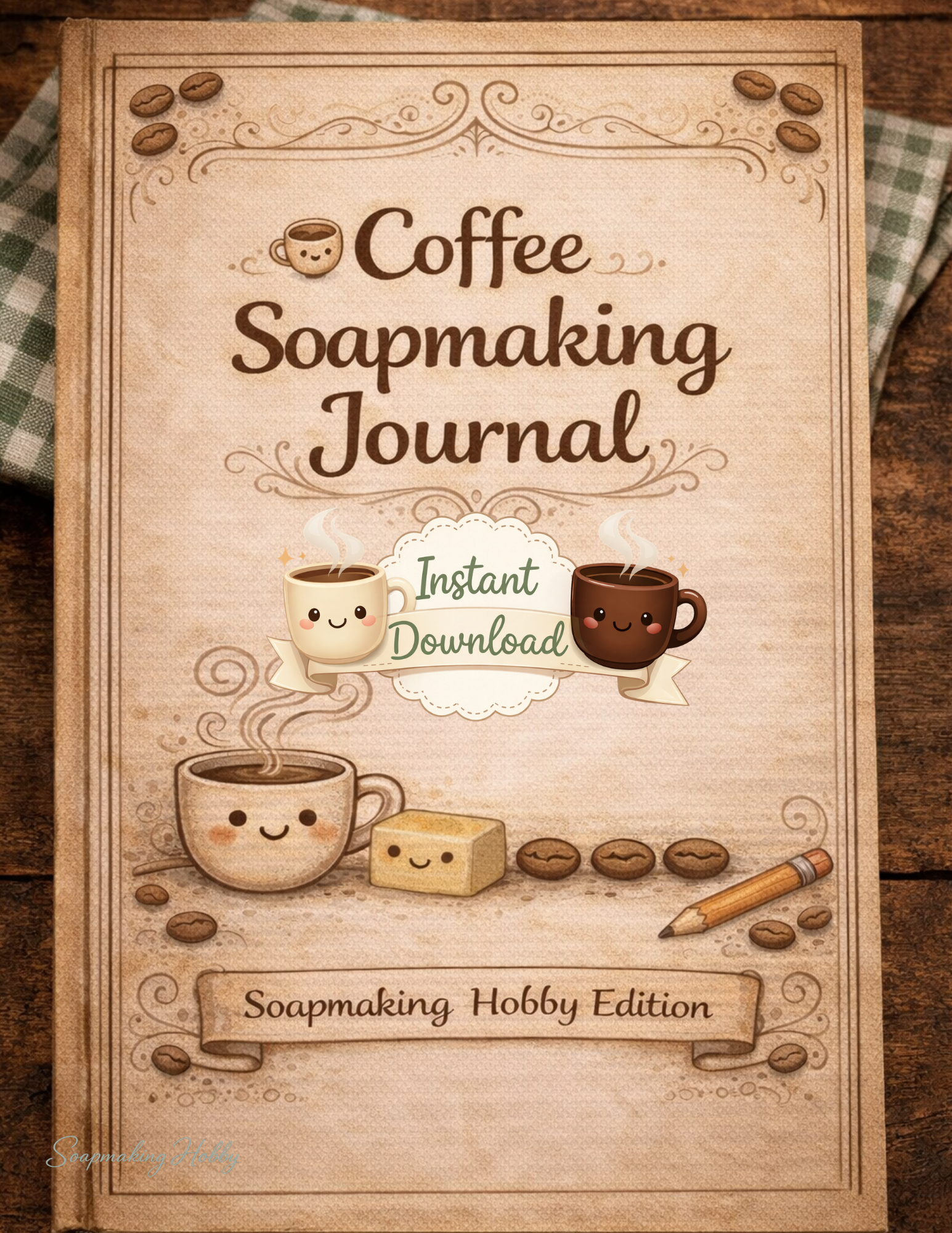 Coffee Soapmaking Journal Printable Bundle | Soap Batch Log, Recipe Planner, Soap Business Tracker, Handmade Soap Organizer PDF